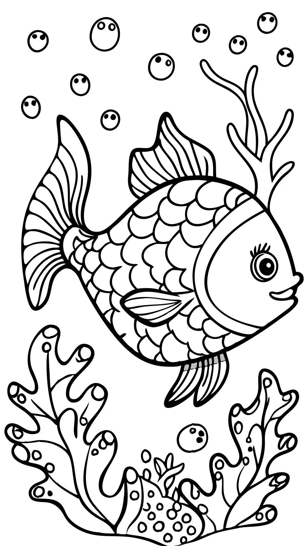 fish coloring page for adults